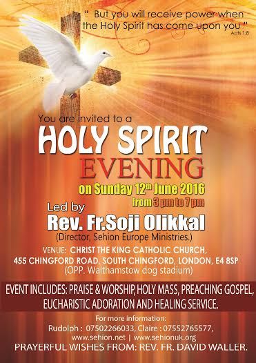 News Photo 1 - U.K. - Spiritual - holy_spirit_evening_in_london_on_june12