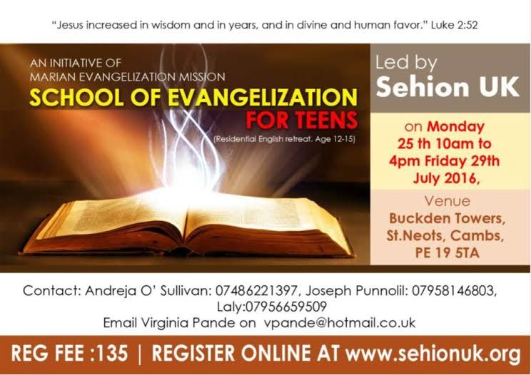 News Photo 1 - U.K. - Spiritual - school_of_evangelization_huntington